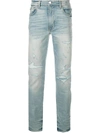 Amiri Distressed Denim Jeans - Blue