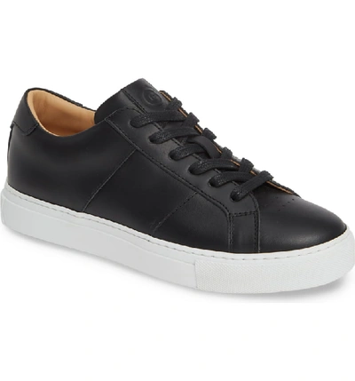 Greats Royale Low Top Sneaker In Black Leather