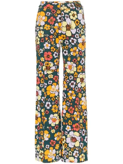Cap Penelope Floral Knitted Trousers In Multicoloured