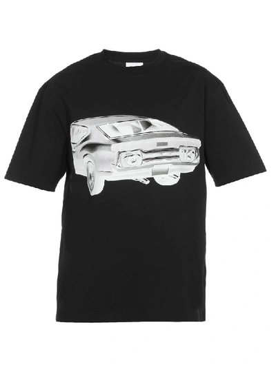 Calvin Klein Cotton T-shirt In Black/white Car