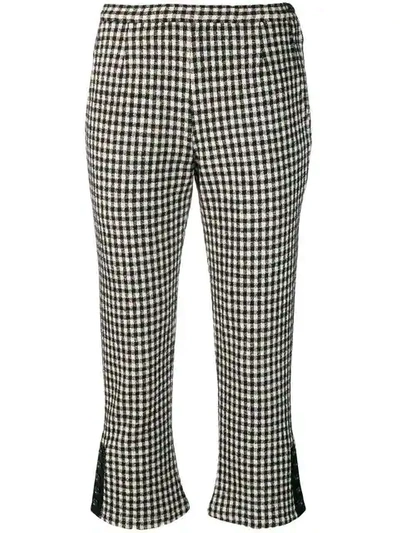 Pre-owned Comme Des Garçons Gingham Check Trousers In Black