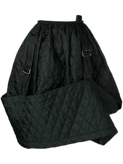 Pre-owned Comme Des Garçons Quilted A-line Skirt In Black