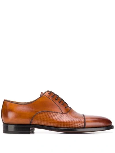 Kiton Classic Oxford Shoes In Brown