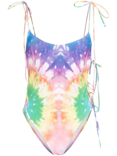 Ack Tintarella Tie-dye Swimsuit In Orange