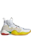 Adidas Originals By Pharrell Williams Adidas By Pharrell Williams White And Multicoloured Crazy Byw Lvl Sneakers