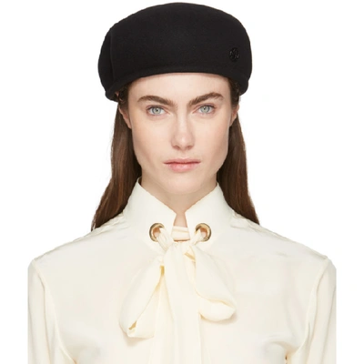 Maison Michel Bonnie Beret In Black