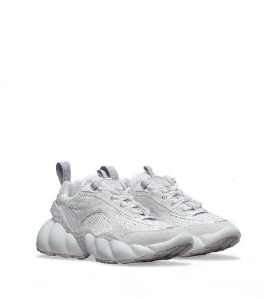 Mcm Men's Himmel Low Top Sneakers In Suede In White