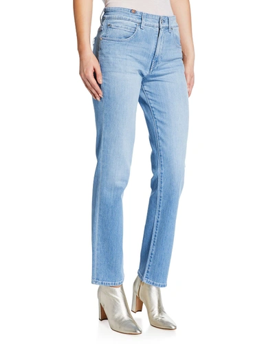 Atelier Notify Aloha Straight-leg Ankle Jeans In Light Blue