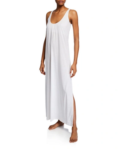 Skin Kaia Long Jersey Nightgown In White