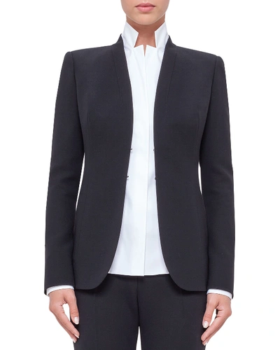 Akris Shawl-collar Wool Jacket In Black