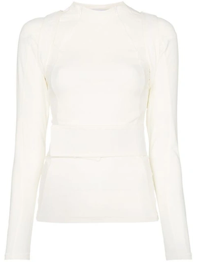 Gmbh Ahu Harness Belted Top In White