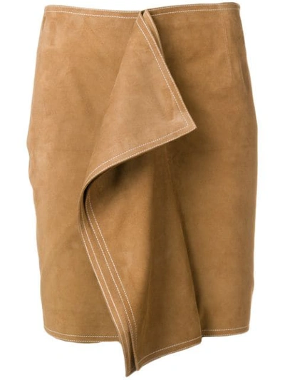 Aalto Fitted Panel Skirt In Neutrals