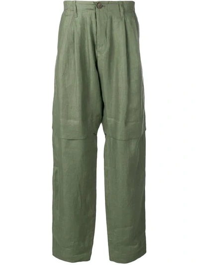 Société Anonyme Drop-crotch Trousers In Green