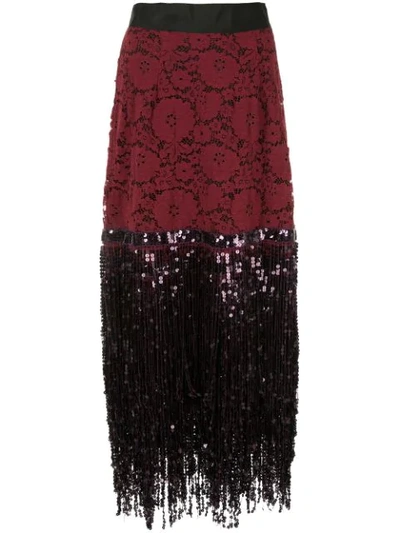 Romance Was Born Disco Dame Skirt In Red