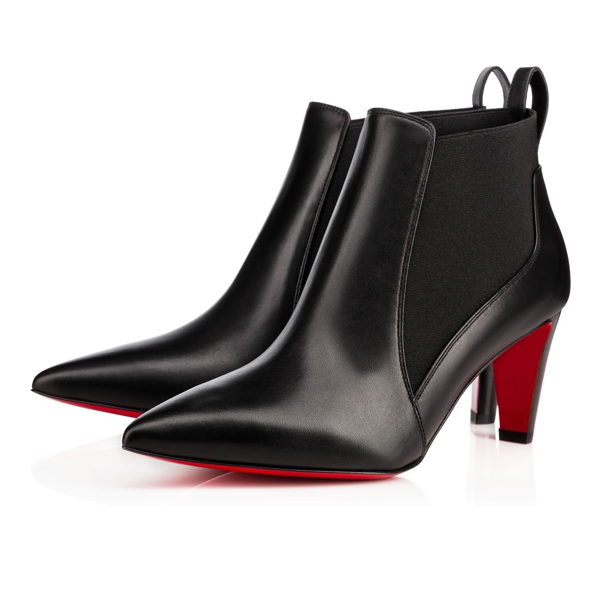 Christian Louboutin Verafusa 70 Leather Ankle Boots In Black | ModeSens