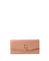 Ferragamo Icona Continental Wallet In New Blush Pink/gold