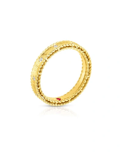 Roberto Coin Princess 18k Yellow Gold Diamond Ring, Size 6.5