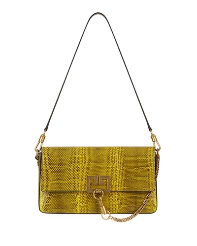 Givenchy Charm Small Snake Shoulder Bag In Yellow