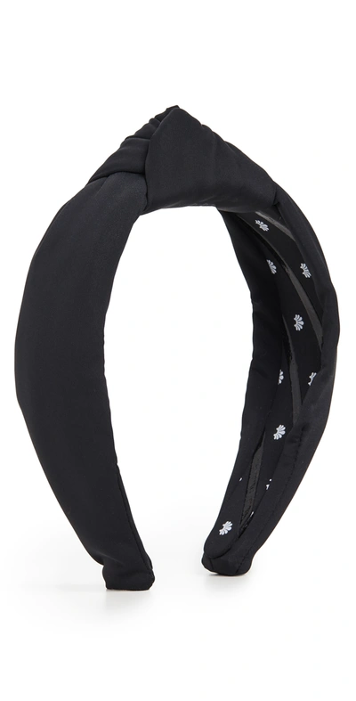 Lele Sadoughi Neoprene Knotted Headband In Black