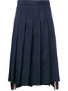 Thom Browne School Uniform Pleated Skirt In Blue