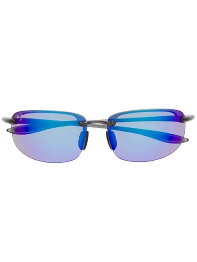 Maui Jim Oval Frame Sunglasses In Schwarz