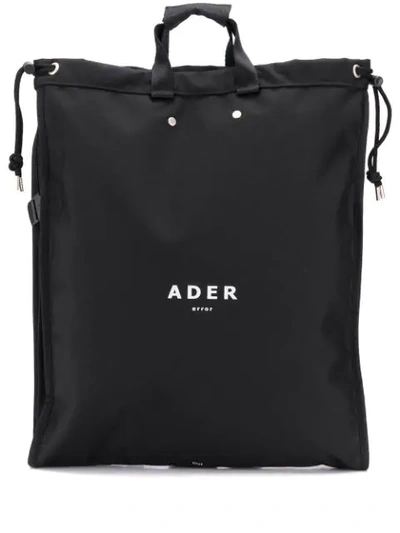 Ader Error Large Tote Bag In Black