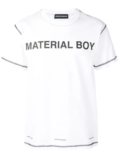 United Standard Material Boy T-shirt In White
