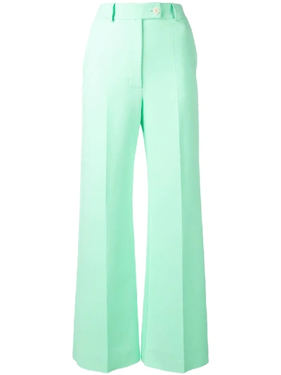 A.w.a.k.e. Mode High Waisted Tailored Trousers - Green