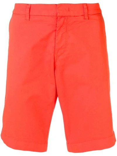 Fay Slim Fit Bermuda Shorts In Orange
