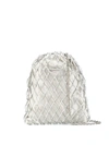 Prada Netted Logo Bag - White