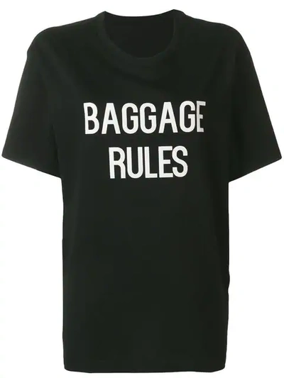 Yohji Yamamoto T-shirt Mit Slogan-print In Black