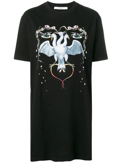 Givenchy Abito T-shirt Con Stampa In Black