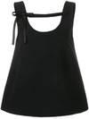 Prada Bow Detail Top - Black