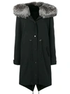 Liska Sandroni Parka Coat In Black