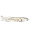 Prada Studded Thin Belt - White