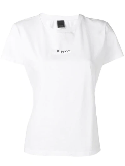 Pinko T-shirt Mit Logo - Weiss In White