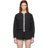 Adidas By Stella Mccartney Collarless Zip-front Active Bomber Jacket In Black