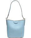 Dkny Sullivan Leather Bucket, Created For Macy's In Arctic/azure/silver