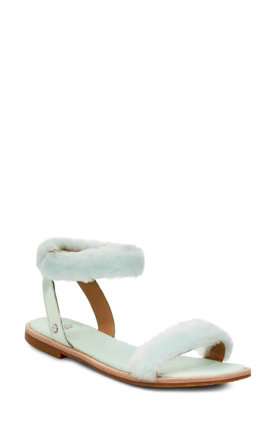 Ugg Fluff Springs Genuine Shearling Sandal In Agave Glow