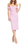 Dress The Population Bailey Off The Shoulder Body-con Dress In Lavender