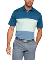 Under Armour Men's Colorblock Playoff Polo In Navy/blue/thunder