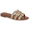 Sam Edelman Bay 2 Embellished Slide Sandal In Classic Nude Nappa Leather