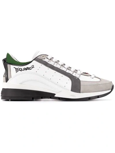 Dsquared2 White Leather New 551 Sneakers In Basic