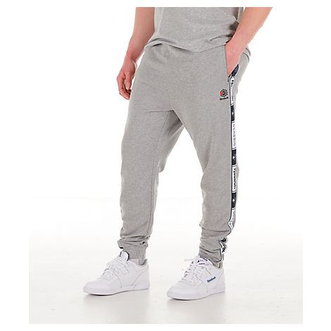Reebok Men's Classics French Terry Taped Jogger Pants In Grey Size 2x ...