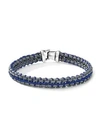 David Yurman Men's Chain Woven Bracelet In Silver Blue