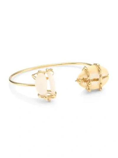 Rosantica Beatrix Shell Bangle Bracelet In Gold