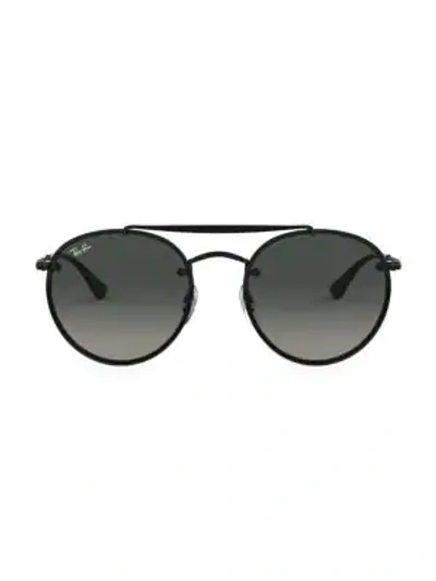 Ray Ban Rb3614 54mm Blaze Round Gradient Aviator Sunglasses In Dark Grey