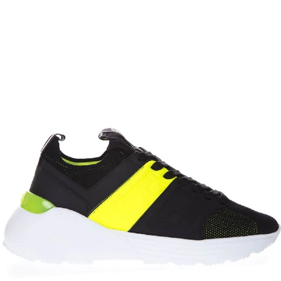 Hogan Black & Yellow Mesh Sneakers