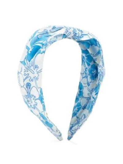 All Things Mochi Bana Floral Headband In Blue