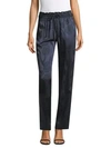 Peter Pilotto Satin Jacquard Trousers In Navy